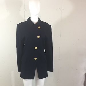 Oleg Cassini navy jacket sz12 wool career work