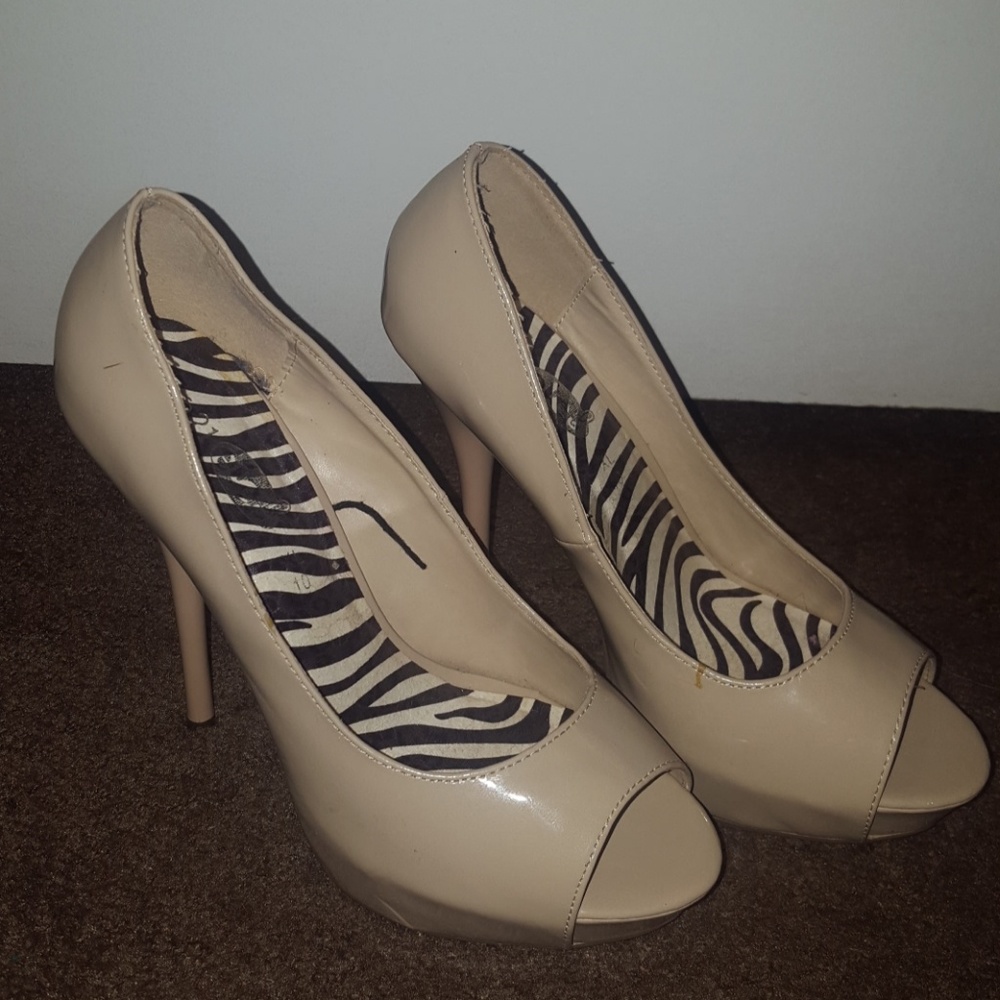 Nude Platform Heels