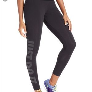 Nike just do it on leg Black size S