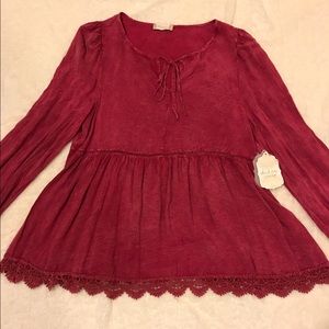 NWT Pink altar'd state flowy top