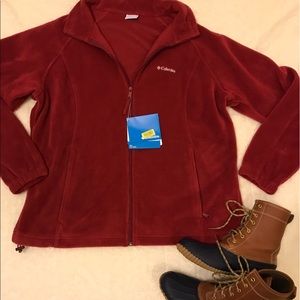 NWT red Columbia fleece jacket