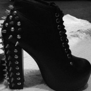 Vintage Studded High Heel Boots
