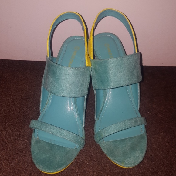 Turquoise & Lime Wedges - Picture 2 of 4