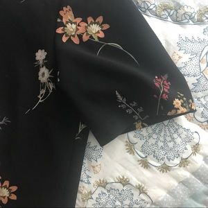 Zara Tops - Zara boxy black floral top, size small Zara Tops - Zara boxy black floral top, size small