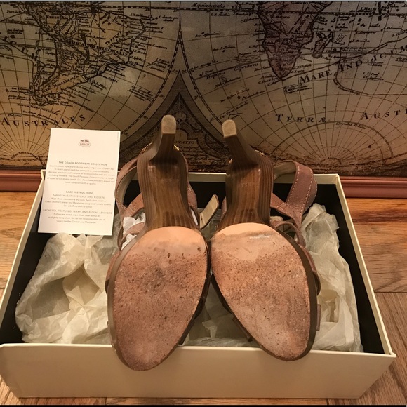 Coach Stefanie waxy leather heels - Picture 2 of 4