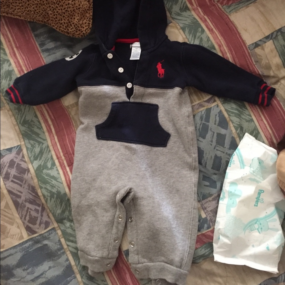 Hooded baby one piece