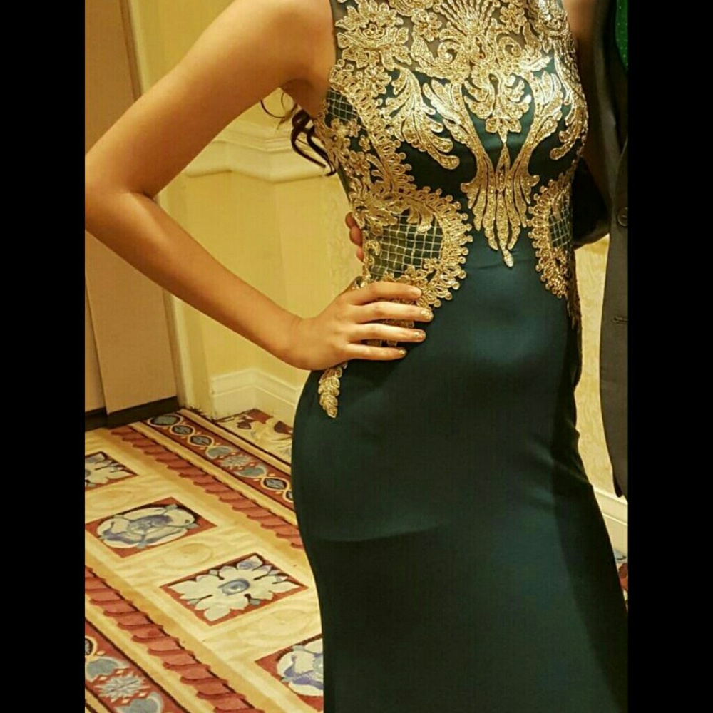 elegant green dress