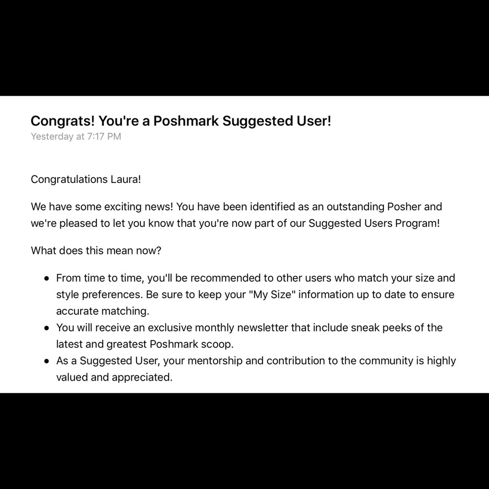 Yayyy! I'm a suggested user!