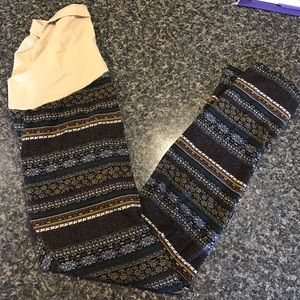 L patterned maternity leggings