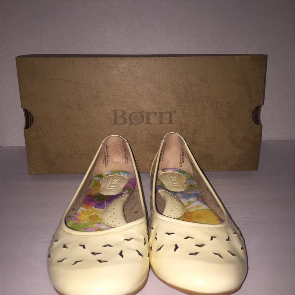 Born, cream colored, comfortable flats.