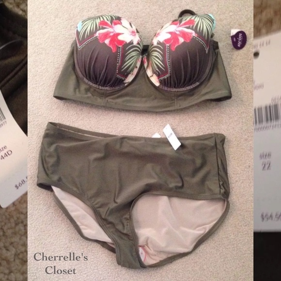 💔Sold! Lane Bryant Cacique Swimsuit Set Plus - Picture 3 of 3
