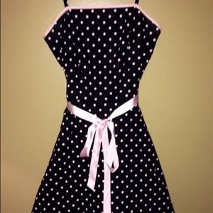 Black and pink pika dot dress