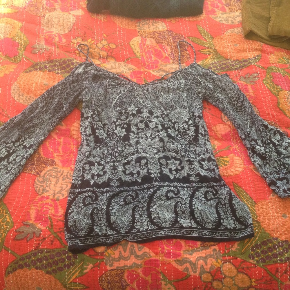 Boho chic Patrons of Peace off the shoulder blouse