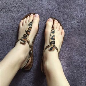 Sam Edelman leopard print sandals