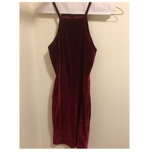 Red velvet dress