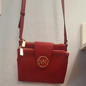 Michael Kors red fulton crossbody