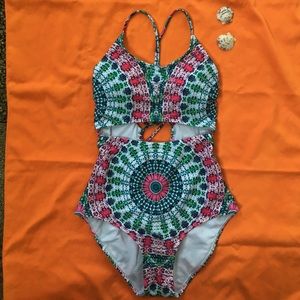 Mandala Monokini One Piece Bathing Swim