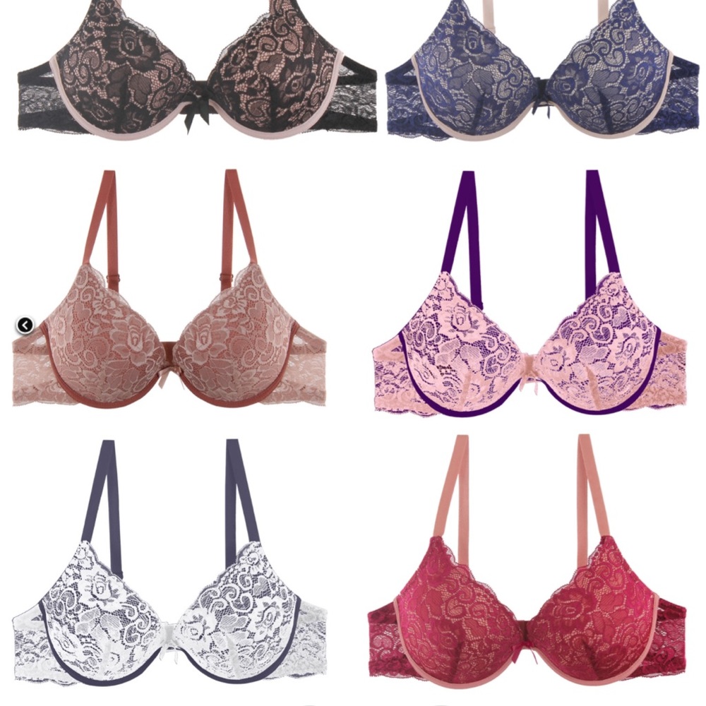🎉Lot of 6- 🎉〰Overlay Lace Push Up Bras