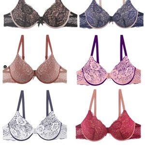 🎉Lot of 6- 🎉〰Overlay Lace Push Up Bras