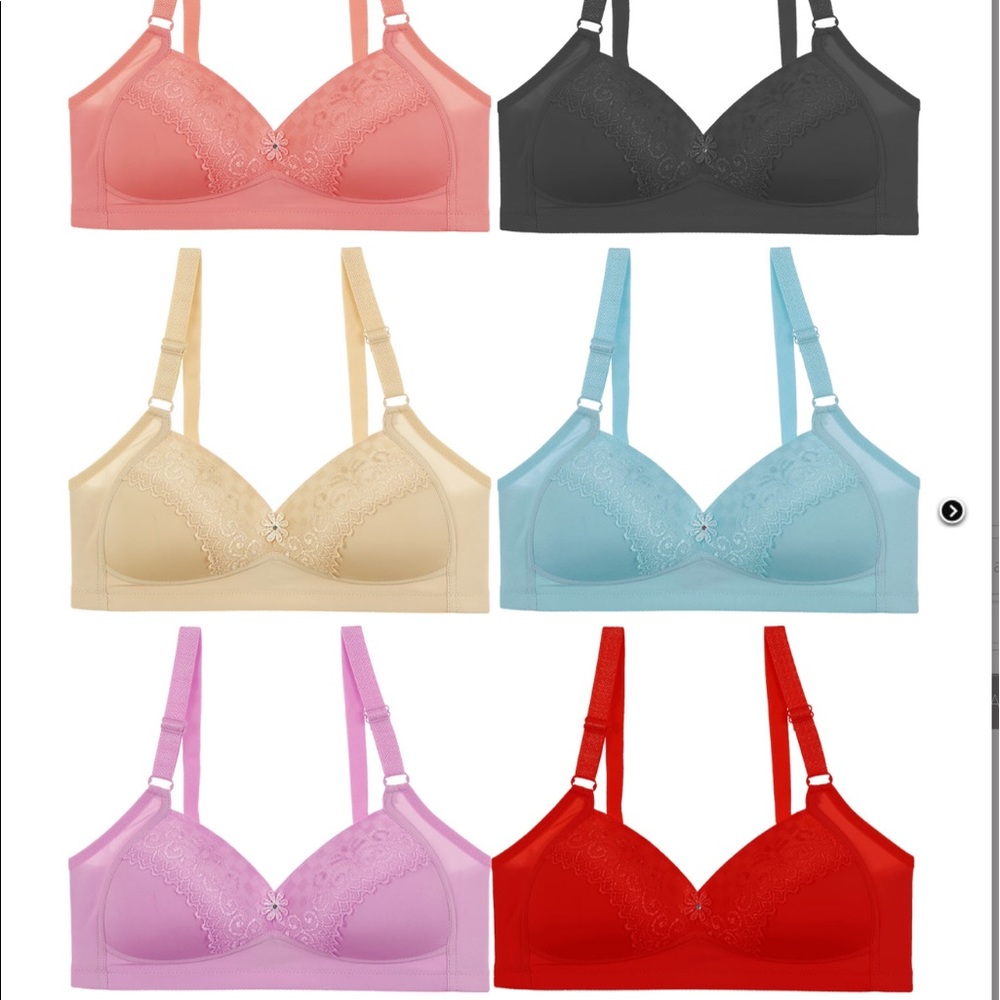 🛍Lot of 6🛍 Wireless Bras Wide Back
