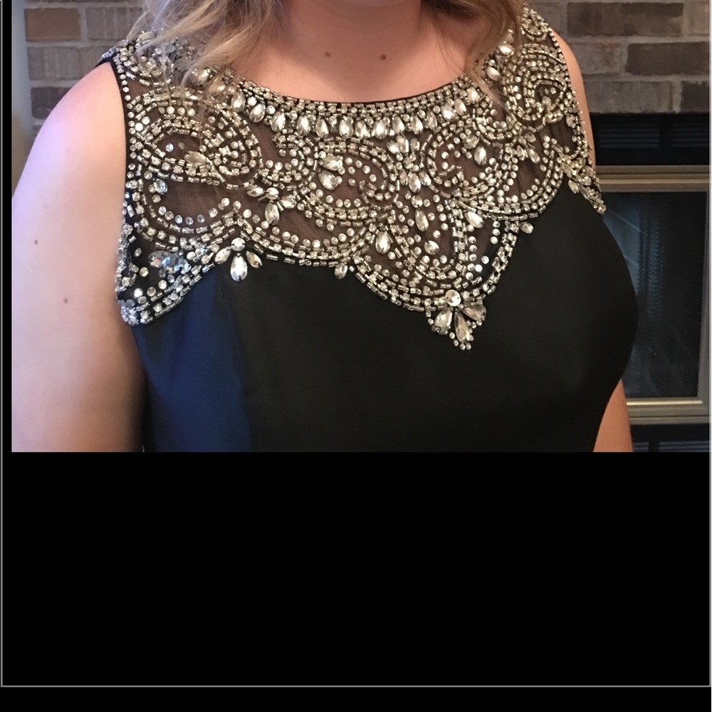 BLACK PROM DRESS WORN ONCE