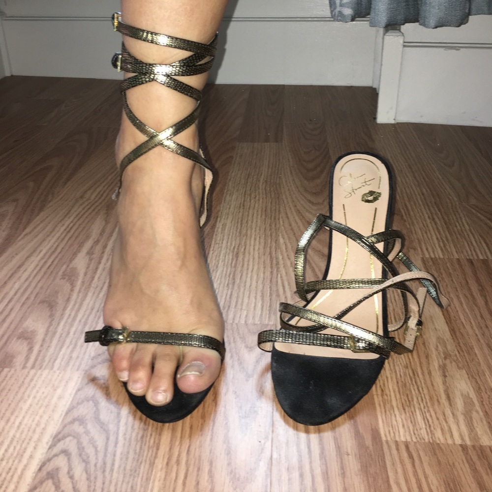Colin Stuart strappy ankle-wrap sandal