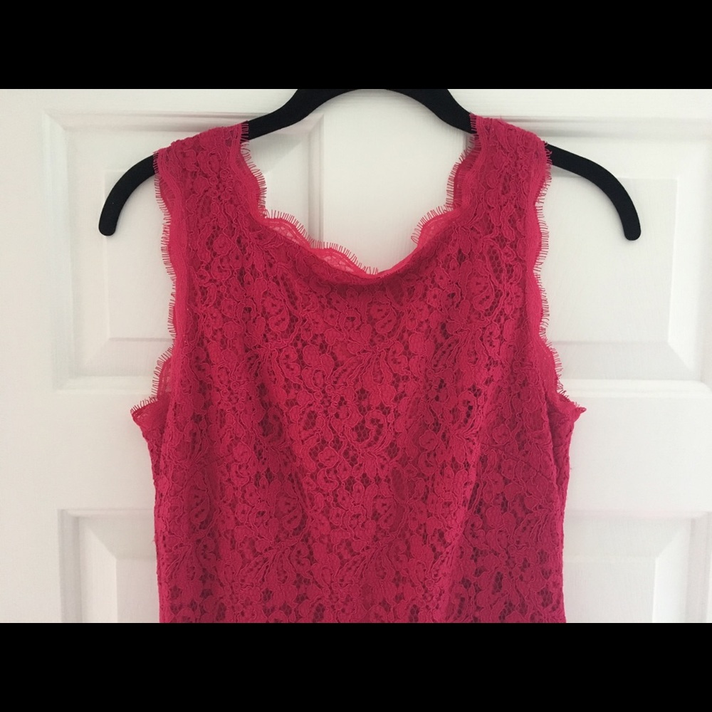 Rare Pink Adrianna Papell Lace Sheath Dress, 2