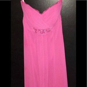 Fushia pink bridesmaid dress