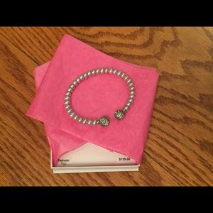 Unique Gray Pearl and Crystal Cuff Bracelet