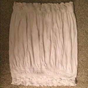 White sleeveless top