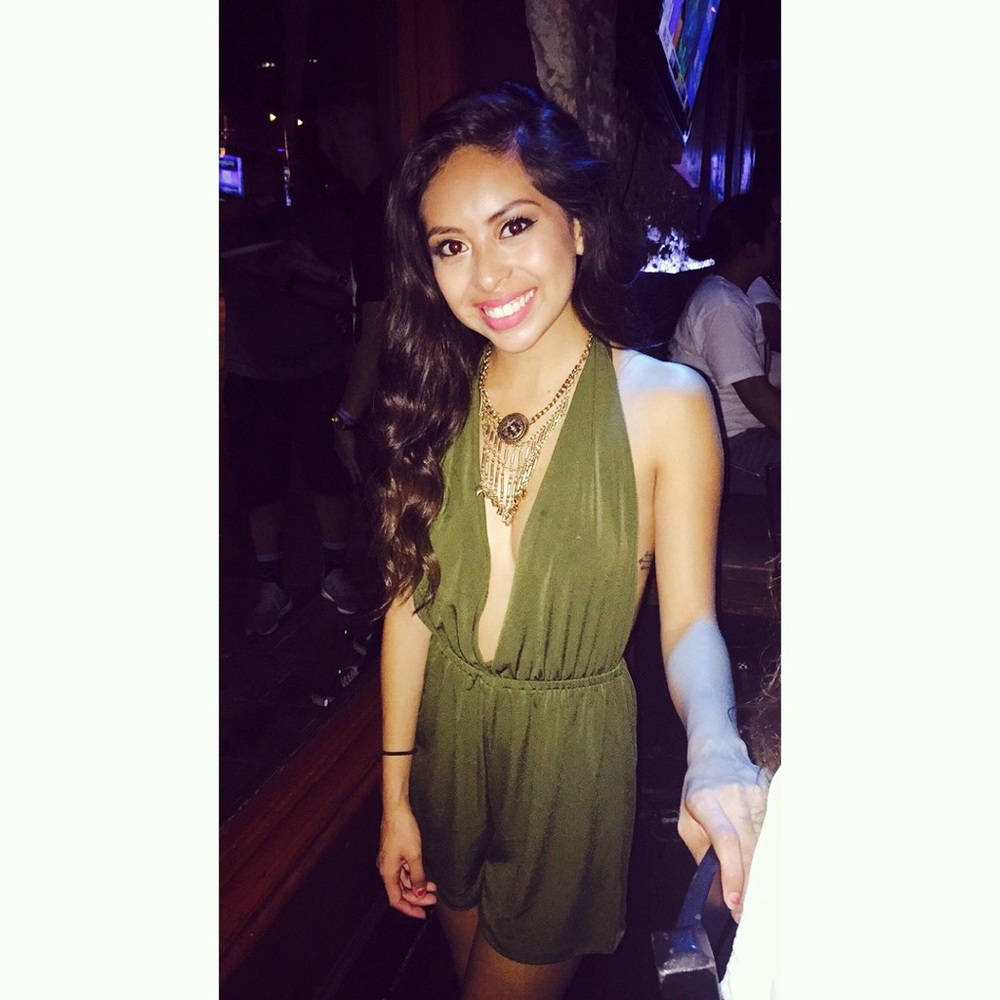 Army green romper