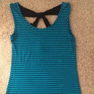 Blue striped top