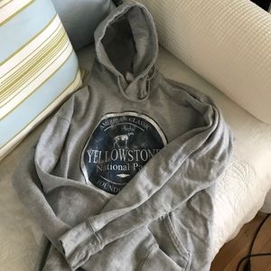 Yellowstone washed out gray hoodie