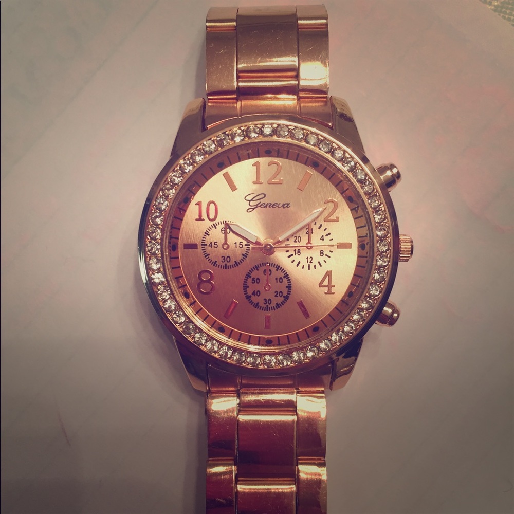 Geneva Watch with crystal embellishments