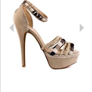 Natural Toned Tribal Heels