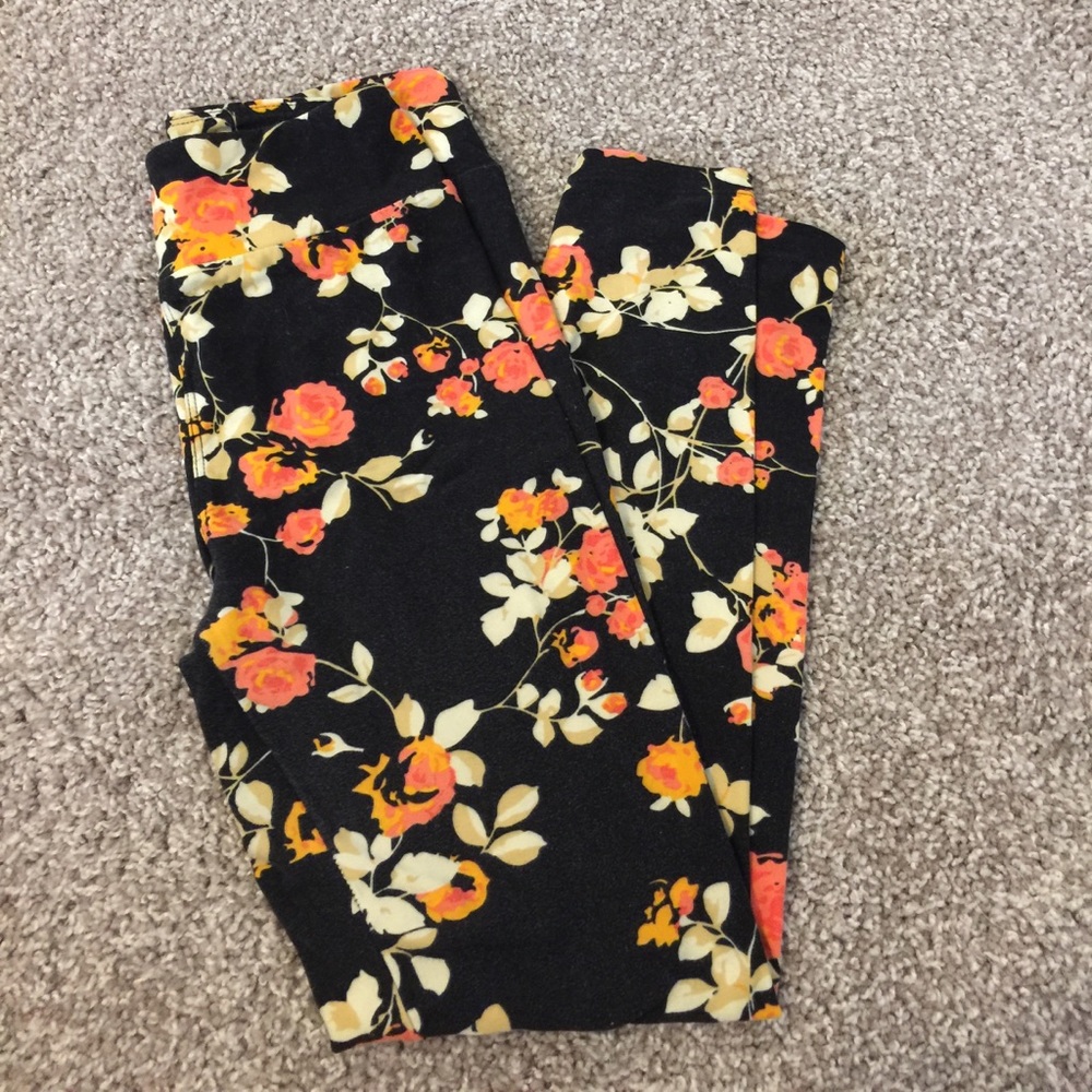 Lularoe OS Floral Leggings