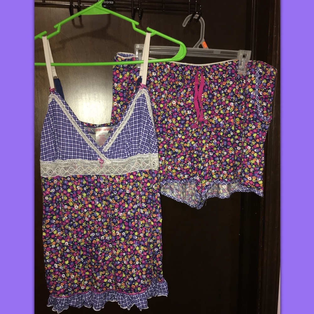 Floral pajama babydoll pj set