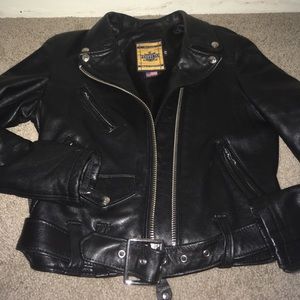 Cropped Perfecto Lambskin Leather Jacket