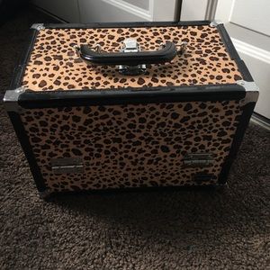 Caboodles cheetah lock and key makeup box