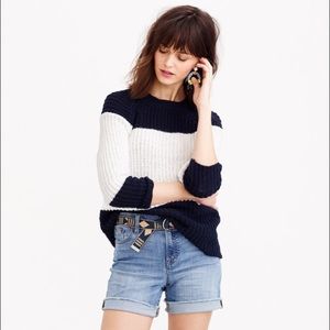 J Crew high rise denim shorts