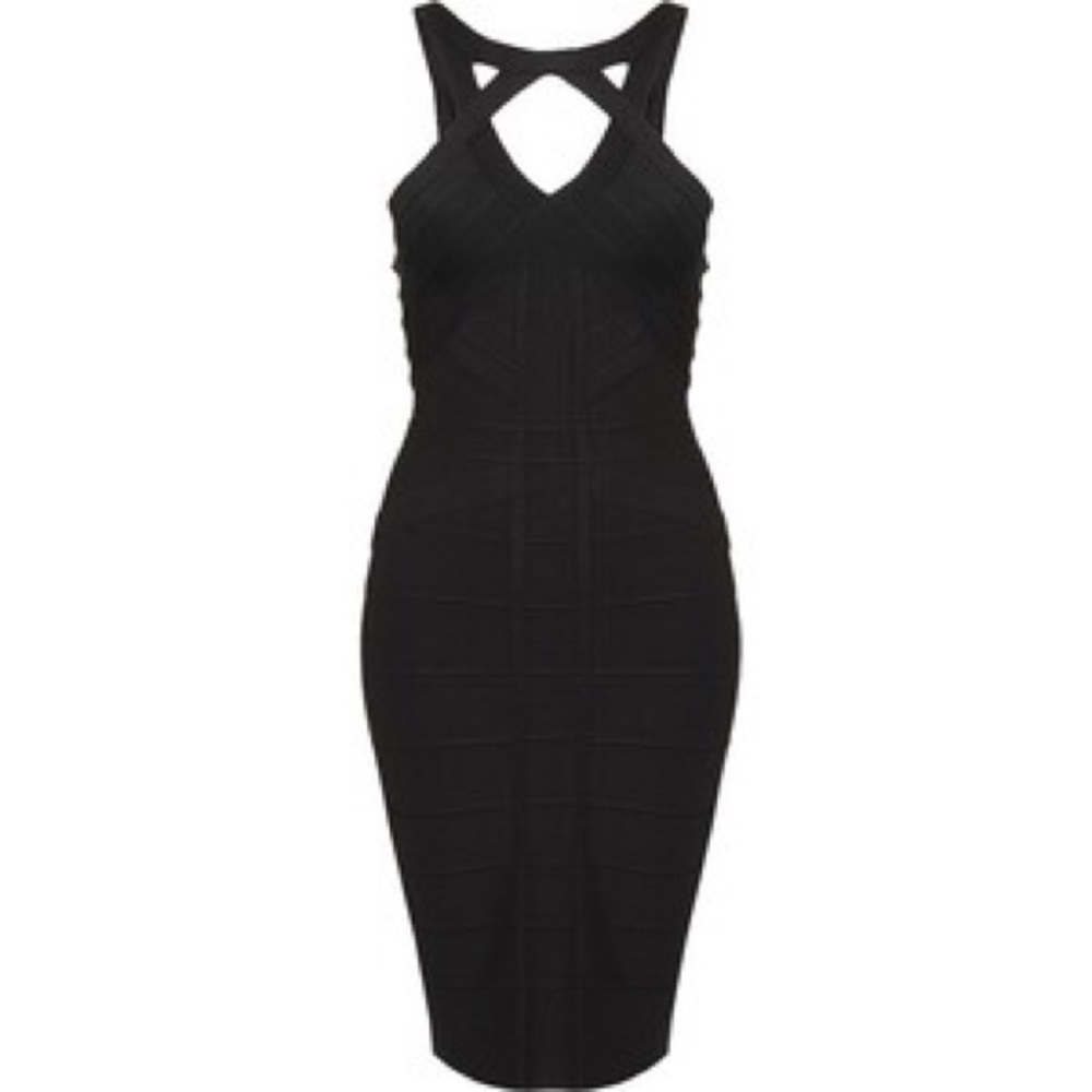 Little Black Herve Leger Sheila bodycon dress
