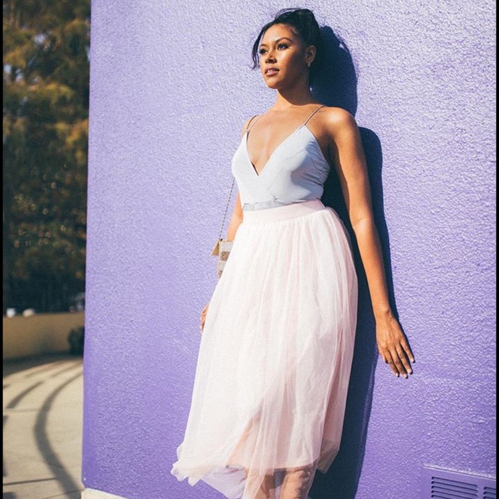 Boohoo tall tulle skirt with lining