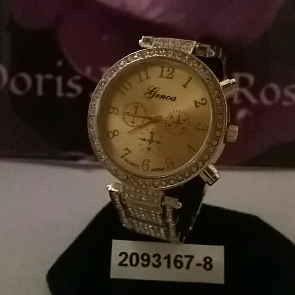 2093167-8 Genoa G.P. Crystal Encrusted Watch