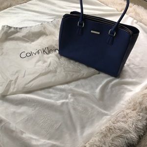 Calvin Klein blue leather bag