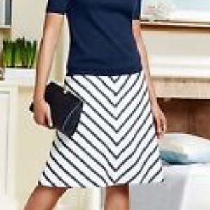 Talbots chevron stripe skirt