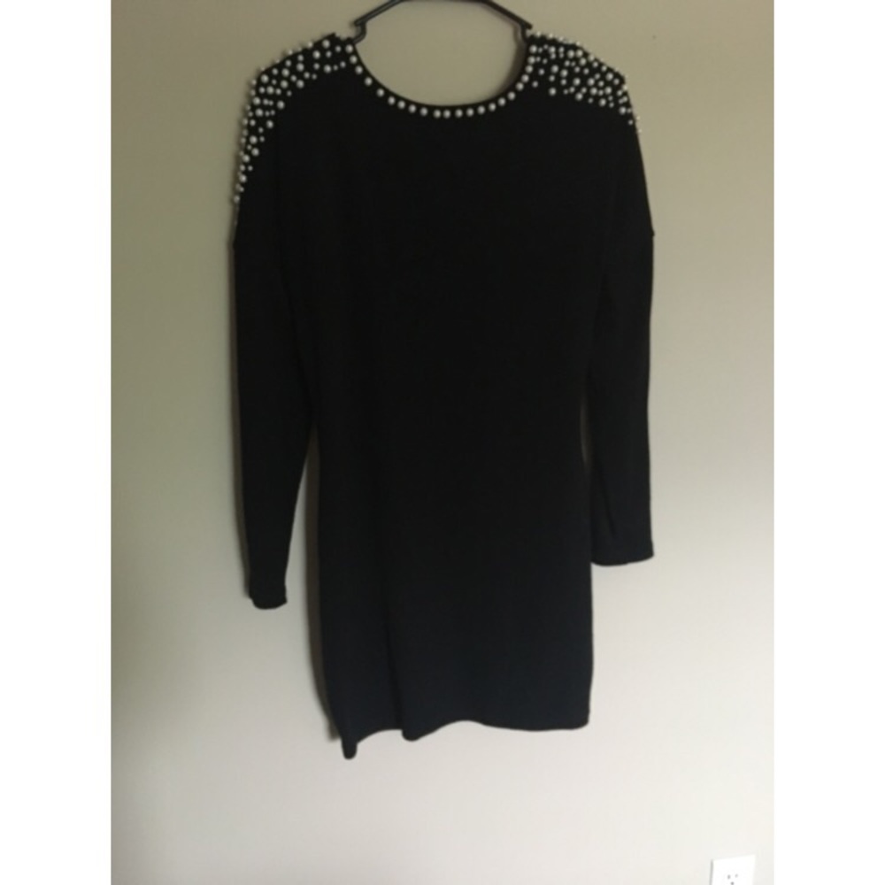 Backless black dress