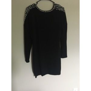 Backless black dress