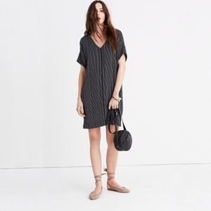 Madewell Novel Dress in Chalkboard Stripe