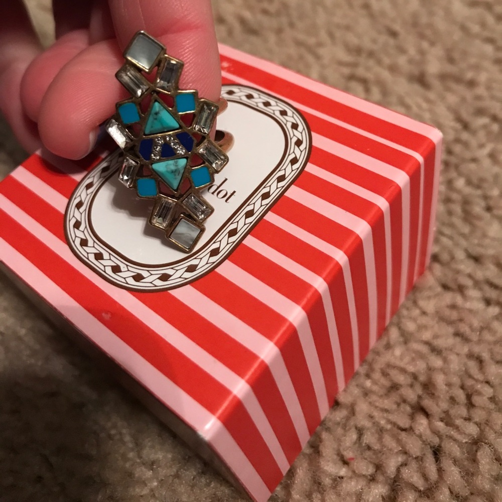 Stella & Dot Stone Tile Ring sm/med