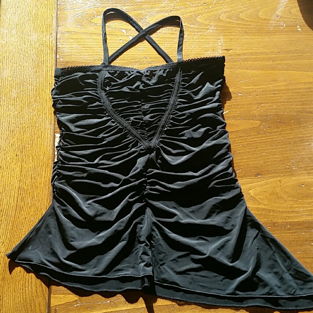 Stretchy Black Small Funkier Tank Top